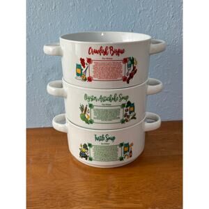 Louisiana Soup Bowls Turtle Soup Crawfish Bisque Oyster Artichoke Soup Cajun